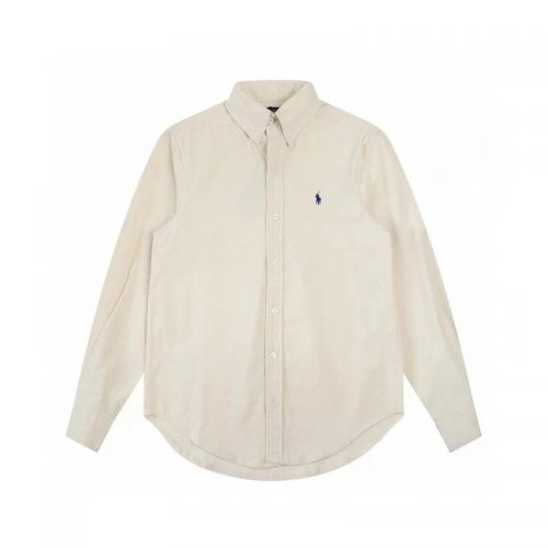 Ralph Lauren RL Oxford Button-Down Classic Cotton Shirt Beige