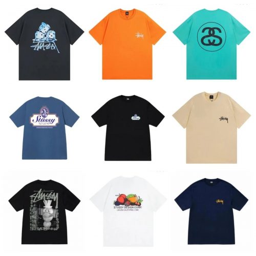 Stussy Graphic Print Streetwear T-Shirt Multicolor