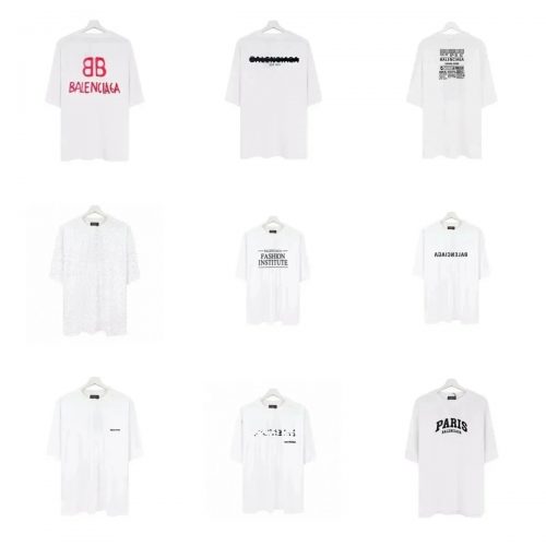 Balenciaga Graphic Print Oversized T-Shirt White