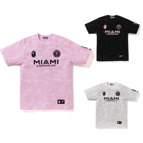 A Bathing Ape BAPE Inter Miami CF Camo Graphic Tee Multicolor