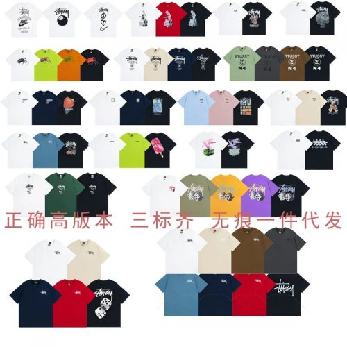 Stussy Graphic Print Streetwear T-Shirt Multicolor