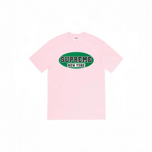Supreme Oval Patch Graphic Tee Pink