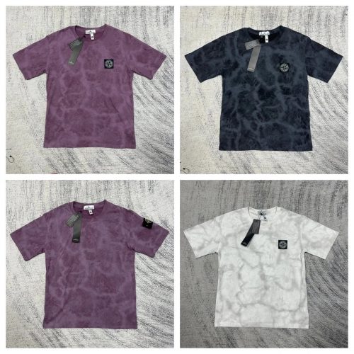 Stone Island Tie-Dye Cotton Graphic Tee Multicolor