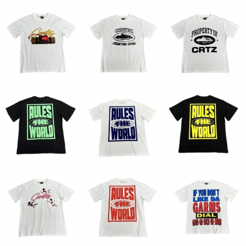 Corteiz Rules The World Graphic Streetwear T-Shirt Multicolor