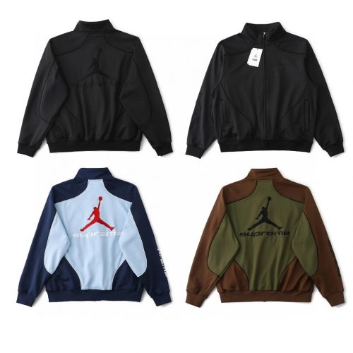 Supreme Jordan Track Jacket Streetwear Zip-Up Jacket Multicolor
