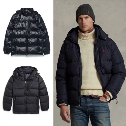 Ralph Lauren RL Water-Repellent Down Puffer Jacket Black