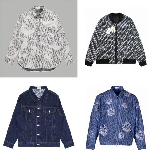Dior Oblique Monogram Luxury Jacket and Shirt Collection Blue and White