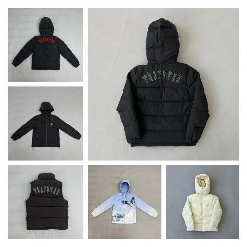 Trapstar Irongate Puffer Jacket Streetwear Down Jacket Black and White