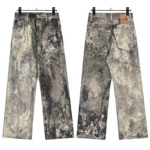 Chrome Hearts Distressed Denim Shorts Casual Streetwear Gray