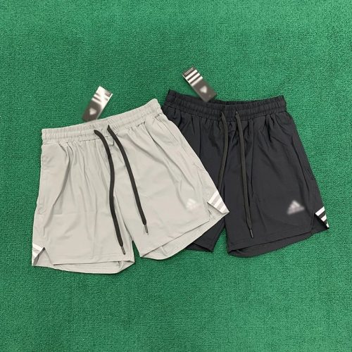 Adidas 3-Stripes Athletic Training Shorts Gray and Black