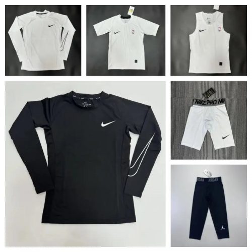 Nike Pro Compression Training Gear Athletic Sporty Apparel Black and White
