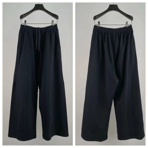 Design Wide Leg Casual Trousers Black