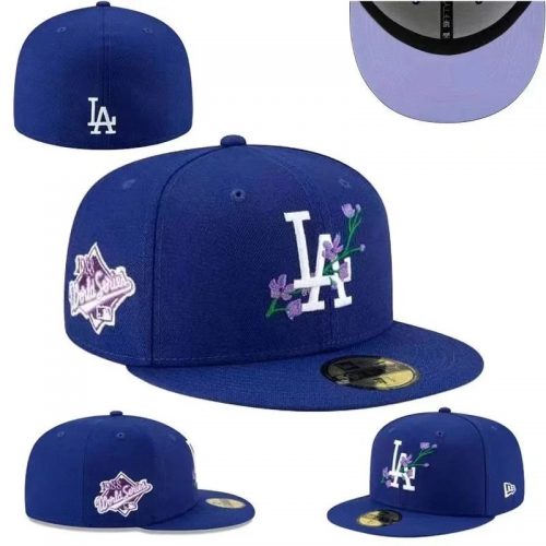 New Era 59FIFTY Los Angeles Dodgers 1988 World Series Floral Fitted Cap Blue
