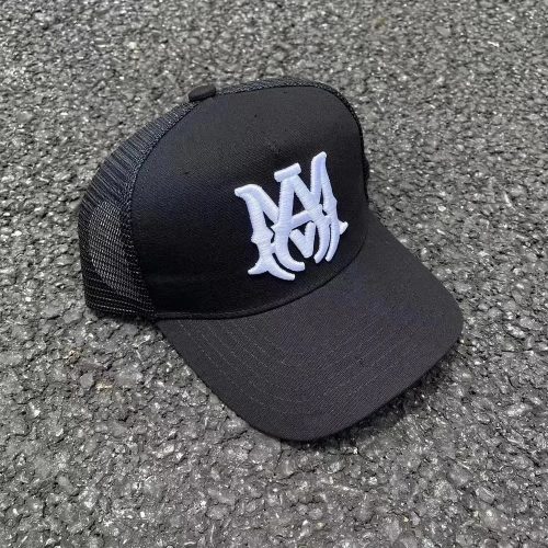 Amiri MA Trucker Hat Mesh Baseball Cap Black