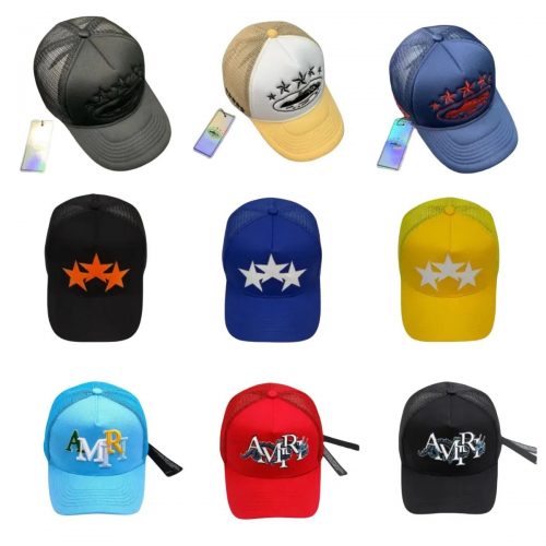 Amiri Star Trucker Hat Mesh Baseball Cap Multicolor