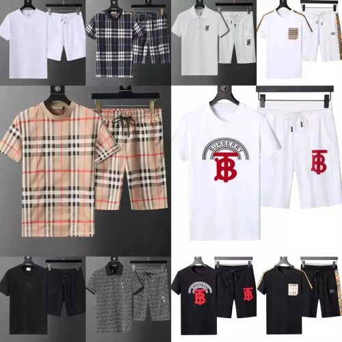 Burberry Check Print and Monogram Motif Casual Matching Set Multicolor