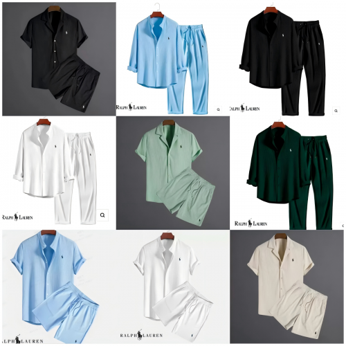 Ralph Lauren Linen Blend Casual Matching Set Multicolor