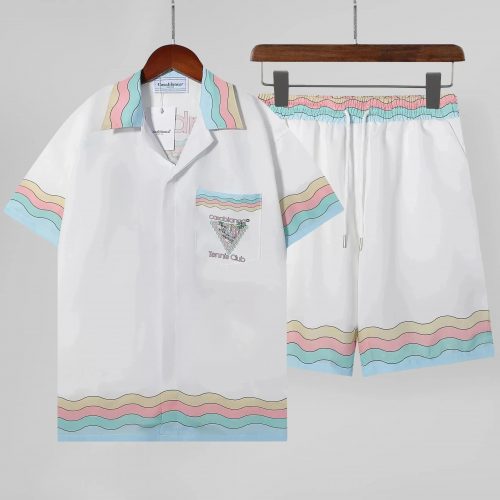 Casablanca Tennis Club Wave Print Matching Set White