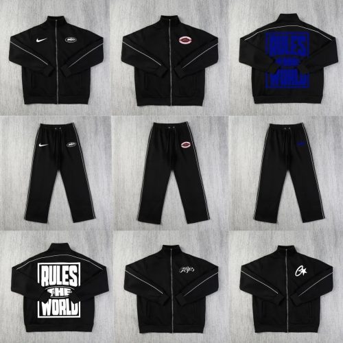 Nike Rules The World Tracksuit Set Casual Jacket and Pants Black