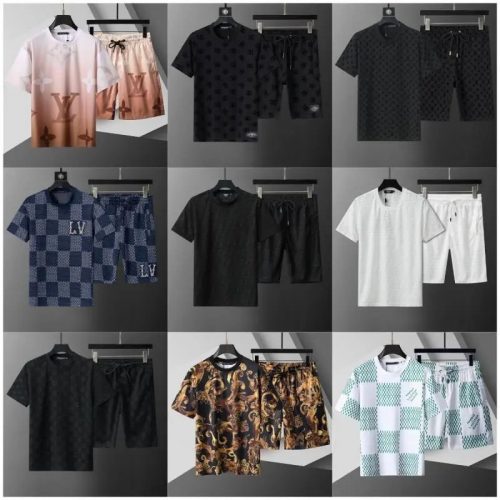 Louis Vuitton LV Monogram and Damier Print Casual Matching Set Multicolor