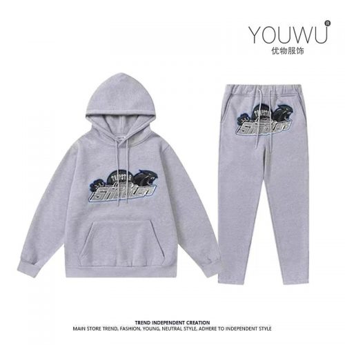 Trapstar Shooters Graphic Streetwear Tracksuit Set Gray