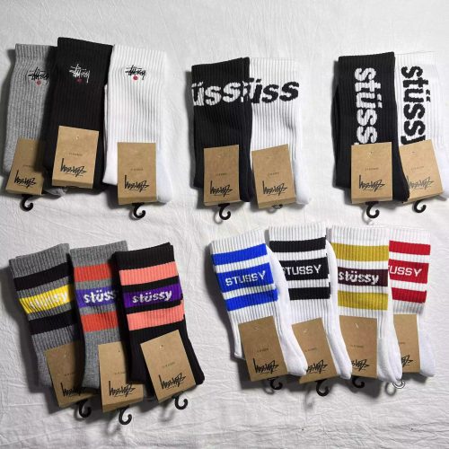 Stussy Crew Socks Cotton Streetwear Socks Multicolor