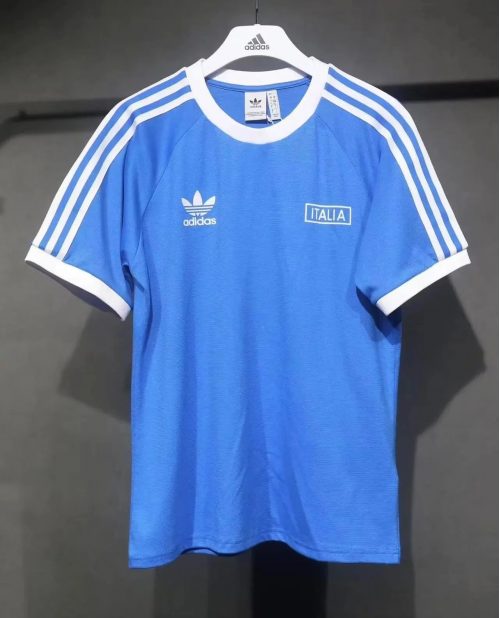 Adidas Italia Retro Soccer Jersey Blue