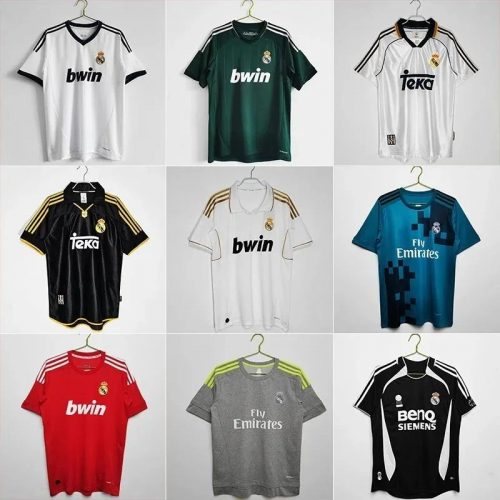 Adidas Real Madrid Retro Vintage Soccer Jersey Collection Multicolor