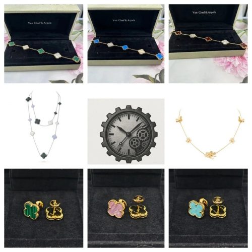 Van Cleef & Arpels VCA Alhambra Collection Iconic Jewelry Set Gold