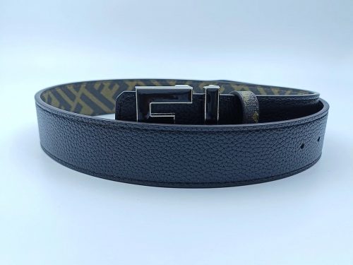 Fendi FF Reversible Leather Belt Black and Brown