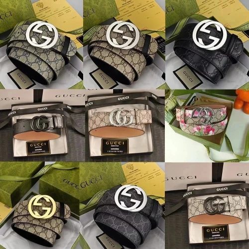 Gucci GG Marmont Belt Classic Leather and Canvas Accessories Multicolor
