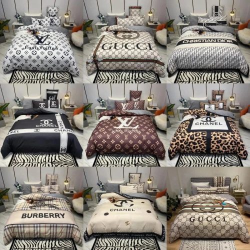 Louis Vuitton LV Monogram Print Luxury Home Decor White