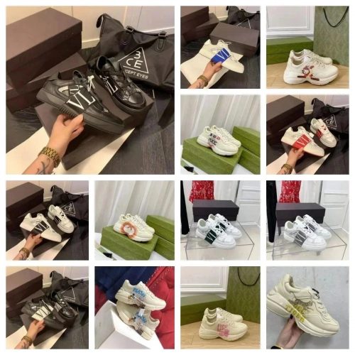 Valentino VLTN Sneakers Casual Shoes Black and White
