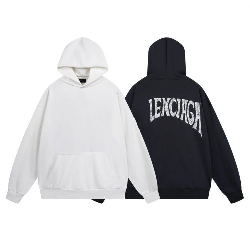 Lencicha Graphic Hoodie Casual Pullover Hoodie Black and White