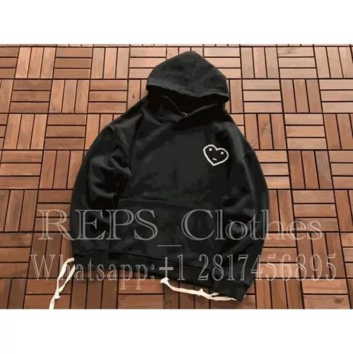 Comme des Garçons CDG Play Heart Patch Oversized Hoodie Black