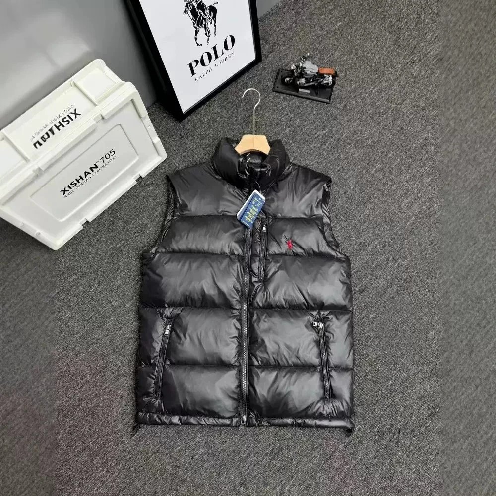 Ralph Lauren最高品质<70%白绒亮黑色-马甲