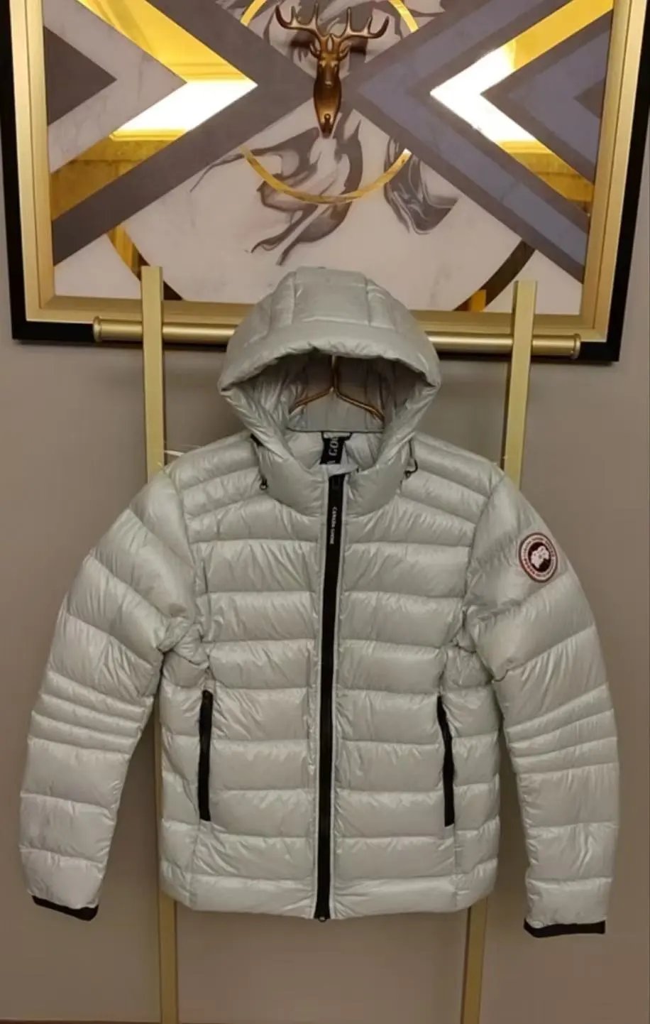 Canada goose银灰色-红色袖标