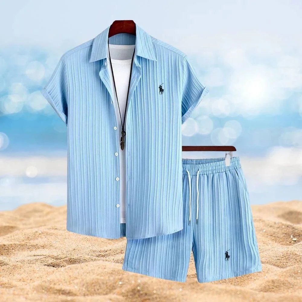Ralph Lauren翻领蓝色+刺绣真小马