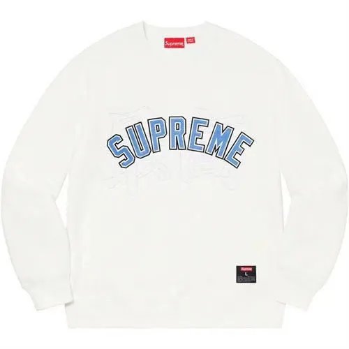 Supreme Arc Crewneck Graphic Streetwear Sweatshirt White