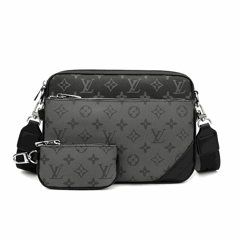 Louis Vuitton LV Trio Messenger Monogram Canvas Crossbody Bag Black