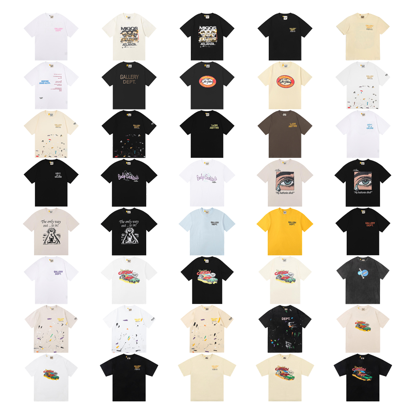 Gallery Dept. Graphic Print T-Shirt Casual Cotton Tee Multicolor