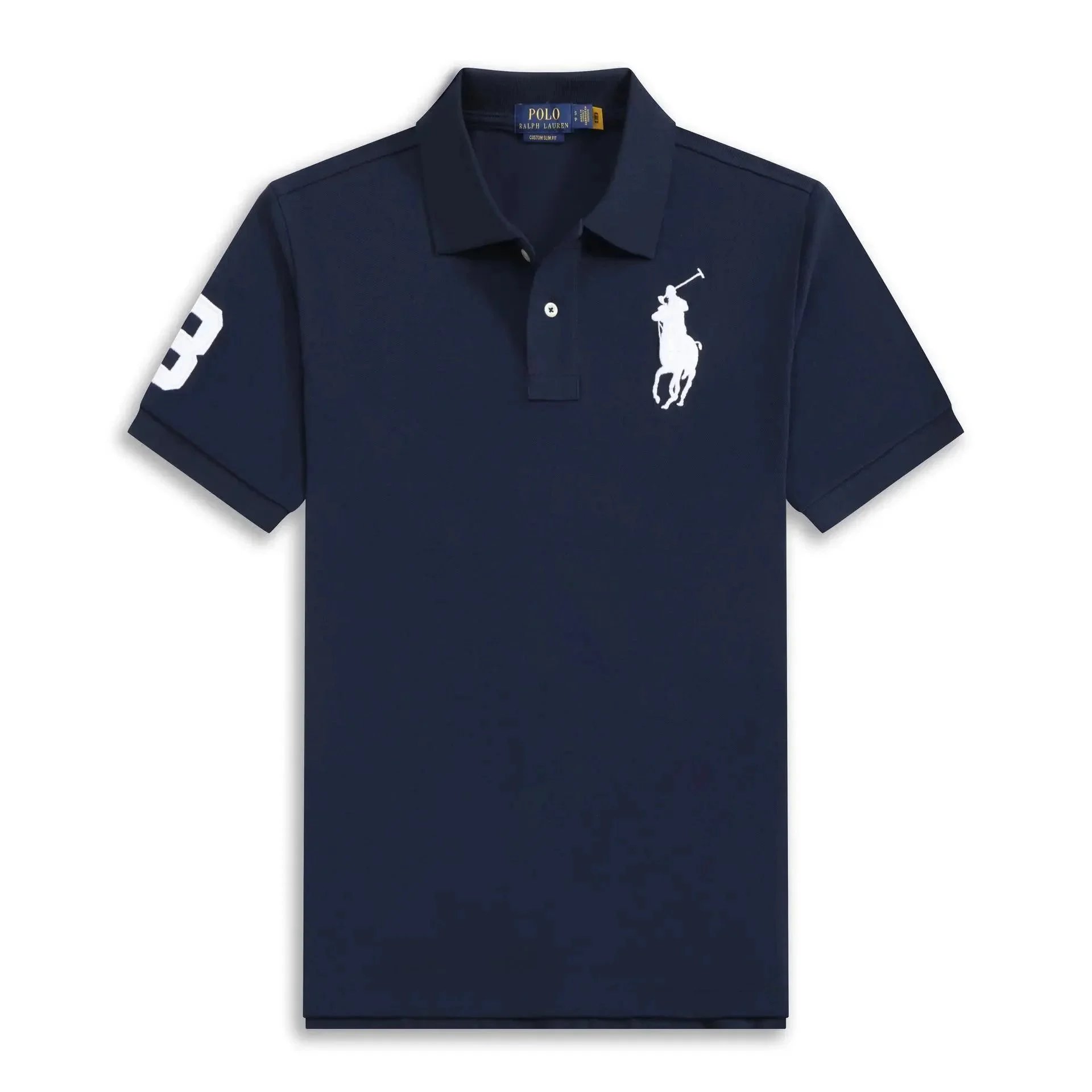 Royal blue with white label