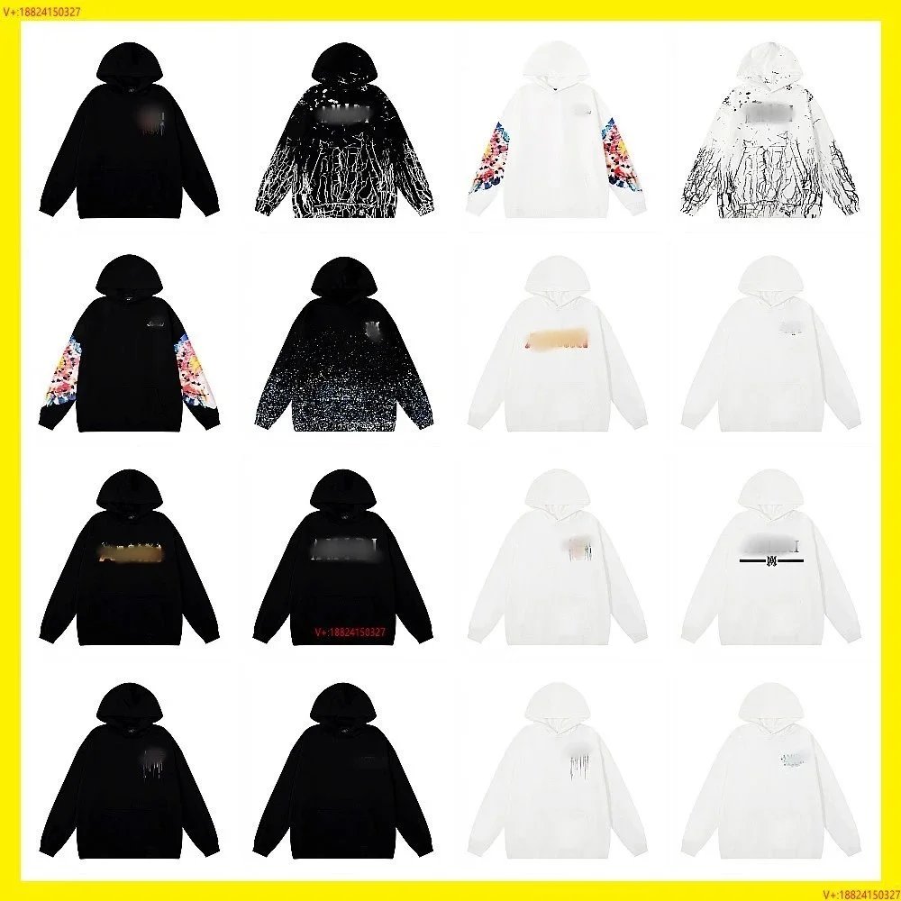 Design Graphic Print Hoodie Casual Sweatshirt Black and White