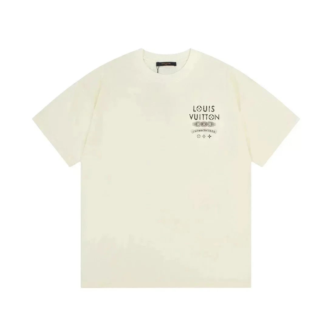 Louis Vuitton LV Graphic Print T-Shirt Cotton Casual White