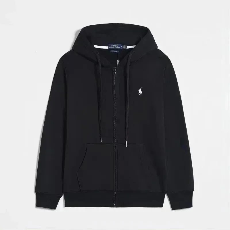 Black zipper with a white label